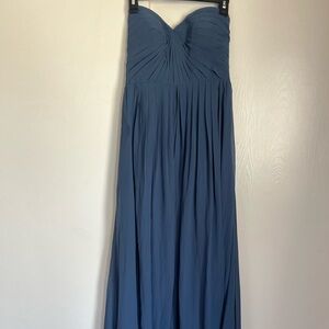 Jenny Yoo Collection Satin Blue Gown